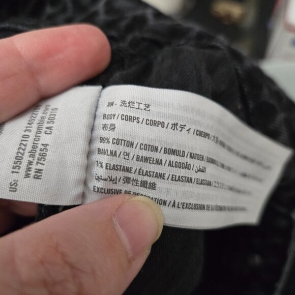 Abercrombie & Fitch Washed Black High Rise Curve Love Jeans - Picture 9 of 9